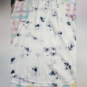 Violet & Claire White and Purple Blouse L